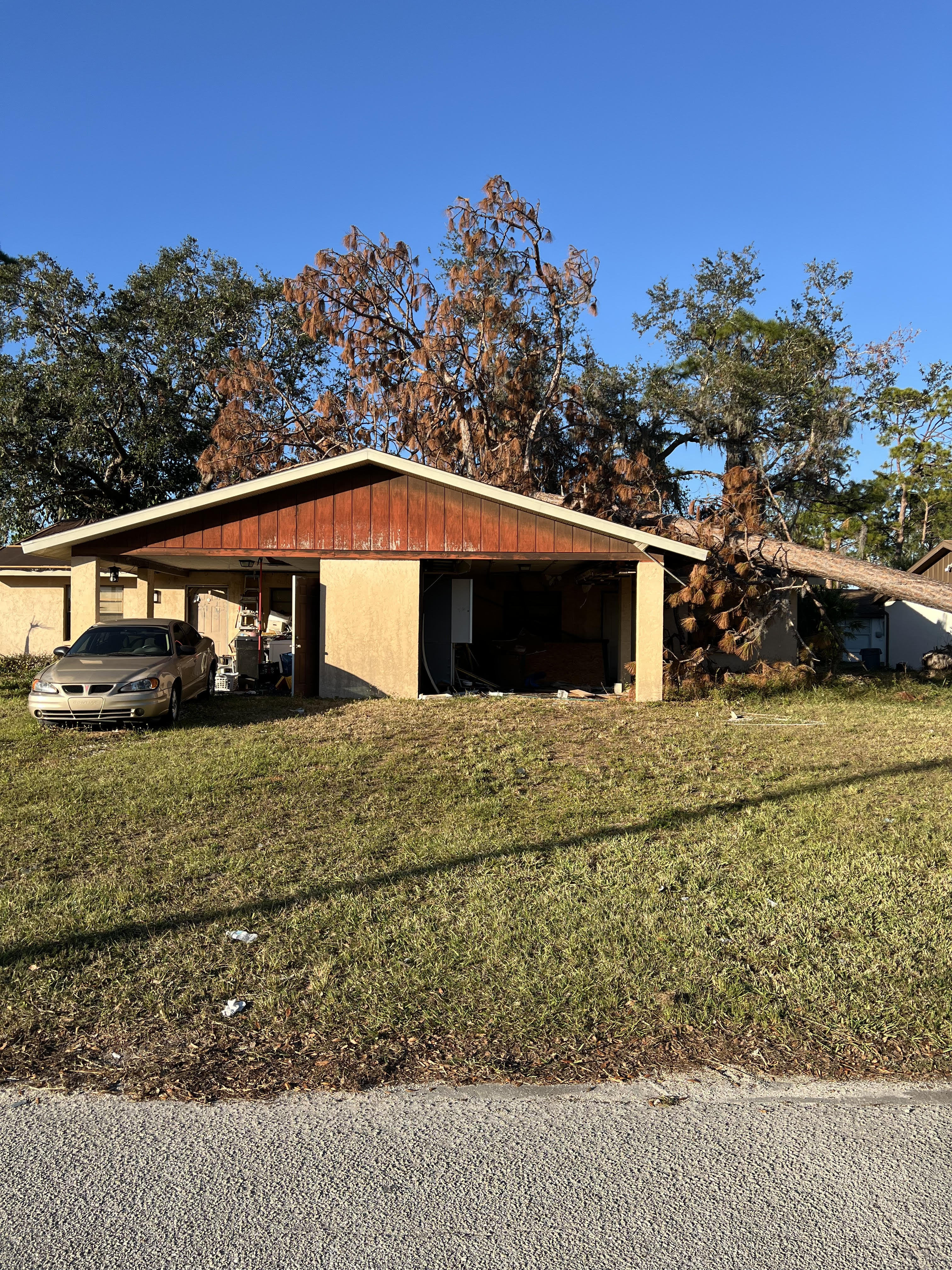 Storm damaged property example